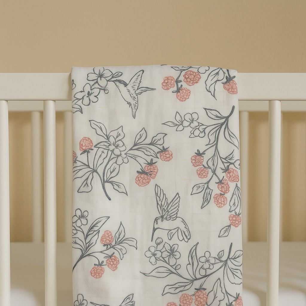 Blooming Cute Bamboo Blend Muslin Swaddle