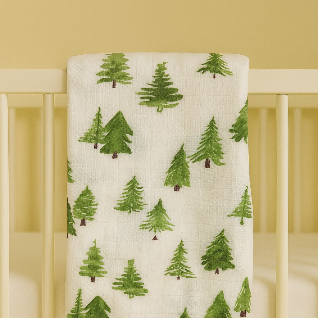 Forest Fern Bamboo Blend Muslin Swaddle