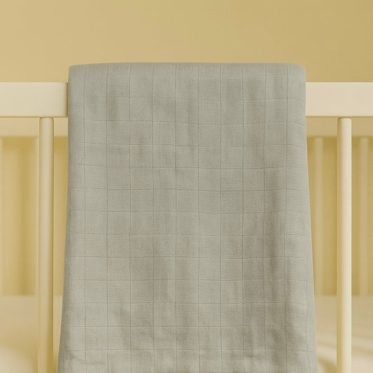 Slate Grey Bamboo Blend Muslin Swaddle