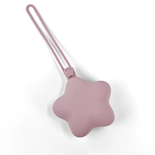 Dusty Pink Star Silicone Pacifier Protector