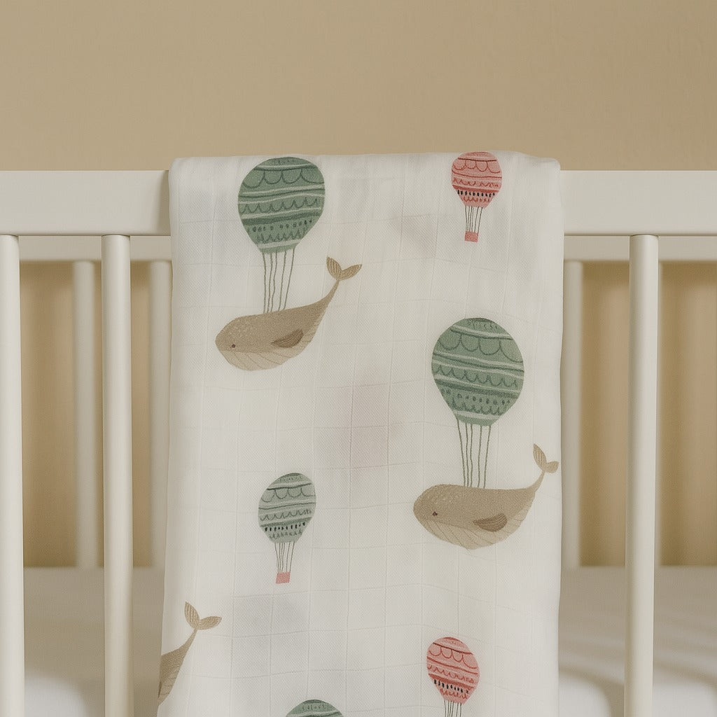 Gentle Tides & Floating Rides Bamboo Blend Muslin Swaddle