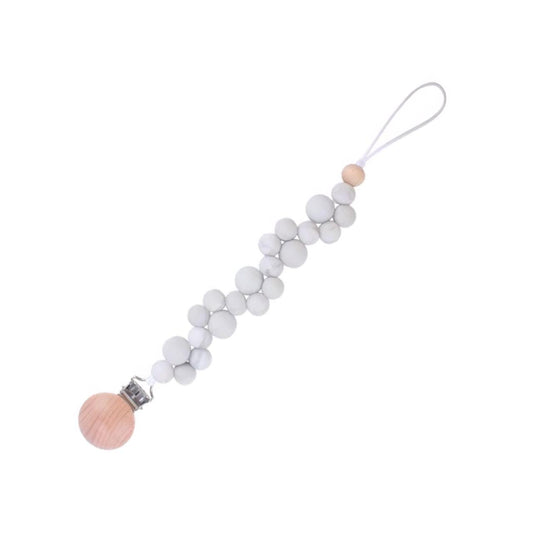 Light Grey Pacifier Clip