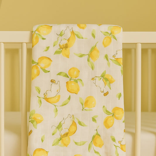 Lush Lemons Bamboo Blend Muslin Swaddle